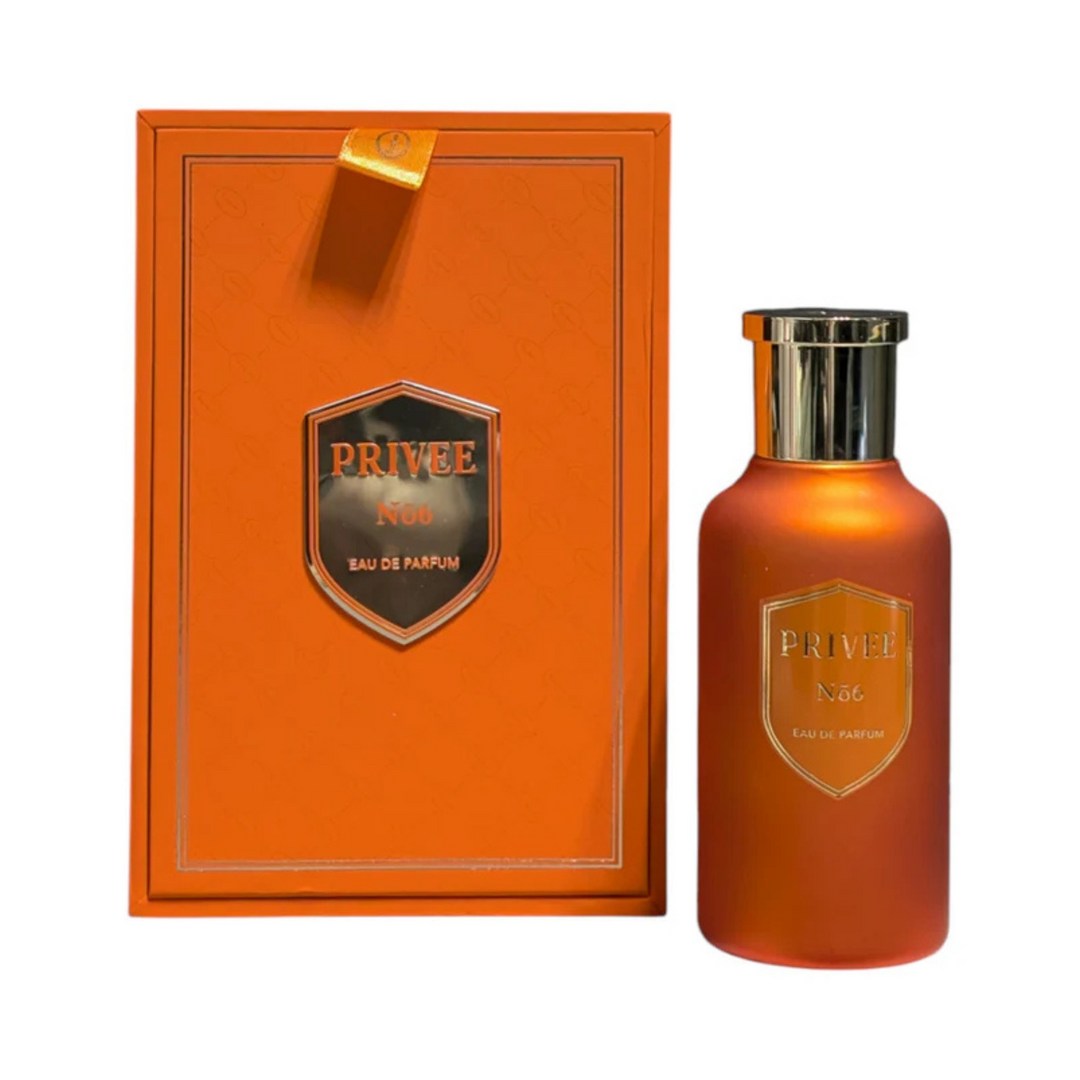 Flavia Privee No.6 EDP 100ml perfume bottle and box – luxurious oriental floral fragrance with top notes bergamot mandarin pink pepper, heart of rose jasmine ylang ylang, base of amber musk sandalwood vanilla