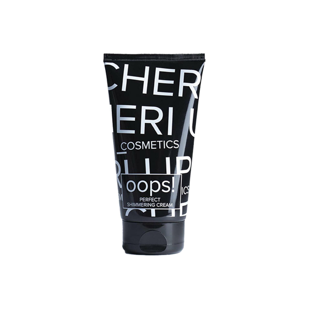 Cheri Up Oops! Shimmering Cream straight front view tube – illuminating bronze highlighter cream for radiant glow