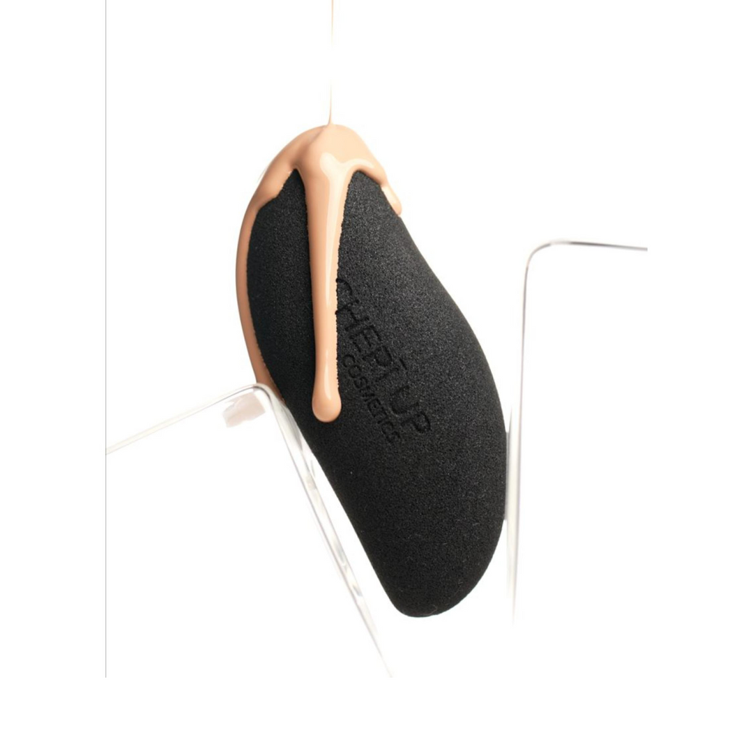 Cheri Up The S Make Up Sponge with liquid foundation – soft blending sponge for flawless makeup application