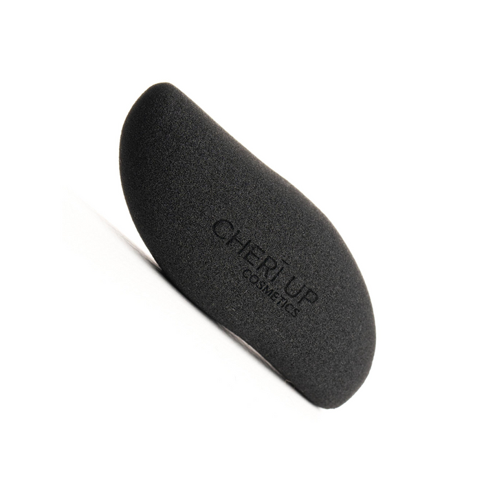 Cheri Up The S Make Up Sponge facing upward – precision beauty sponge for smooth even foundation blending