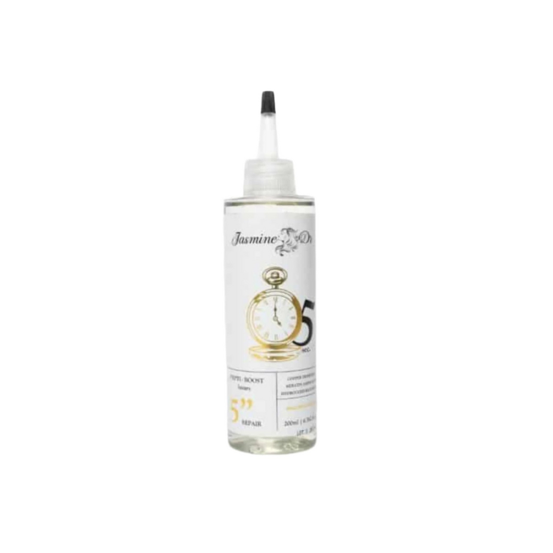 Jasmine DR 5 Sec Pepti Boost Serum straight front view bottle – intensive peptide facial serum for firming and anti aging